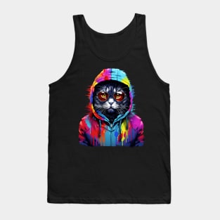 Graffiti Gangsta Cat Tank Top